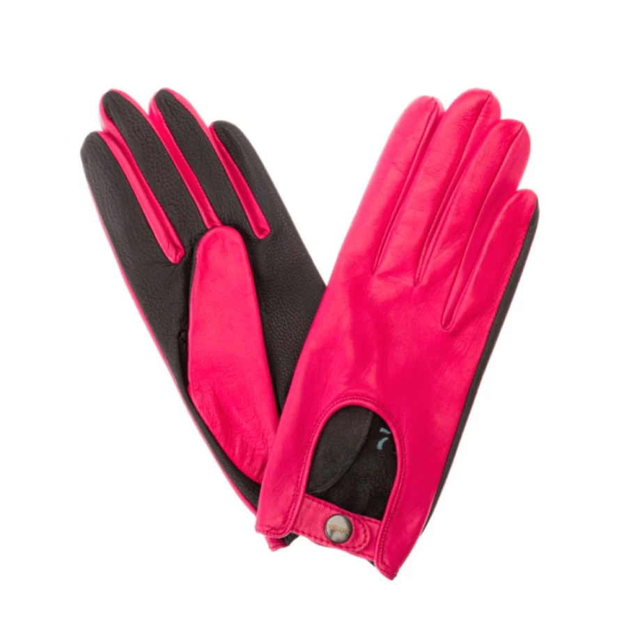 Musette Women's Auto Touch Leather Gloves - Stylish Driving Gloves for Ladies