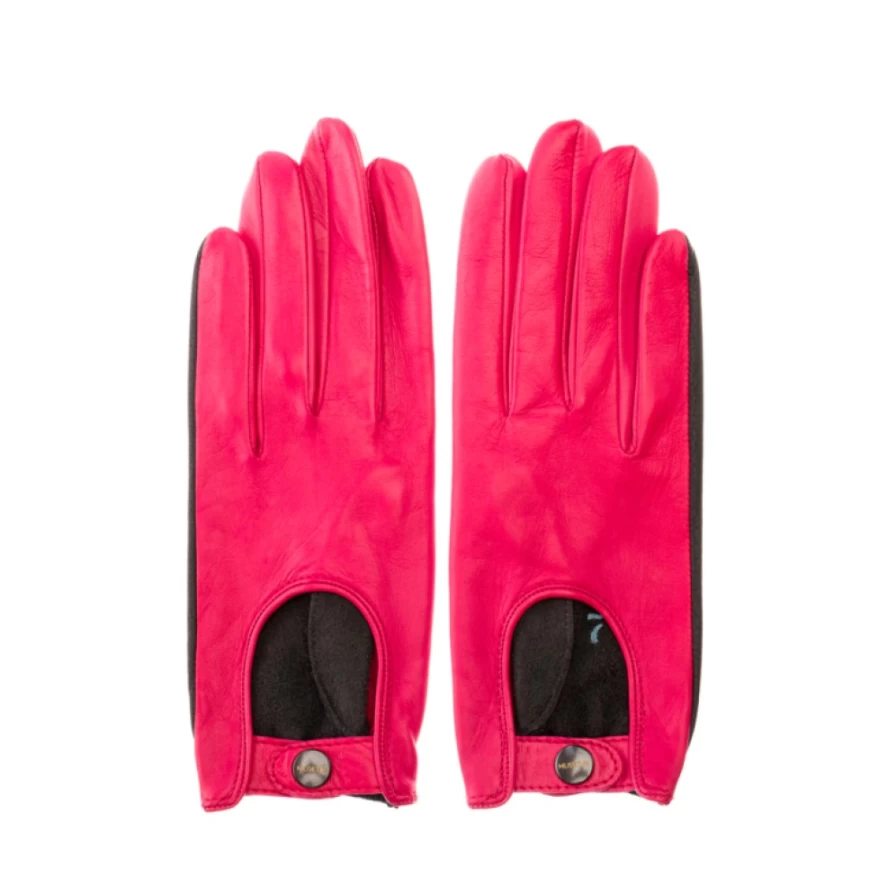 Musette Women's Auto Touch Leather Gloves - Stylish Driving Gloves for Ladies