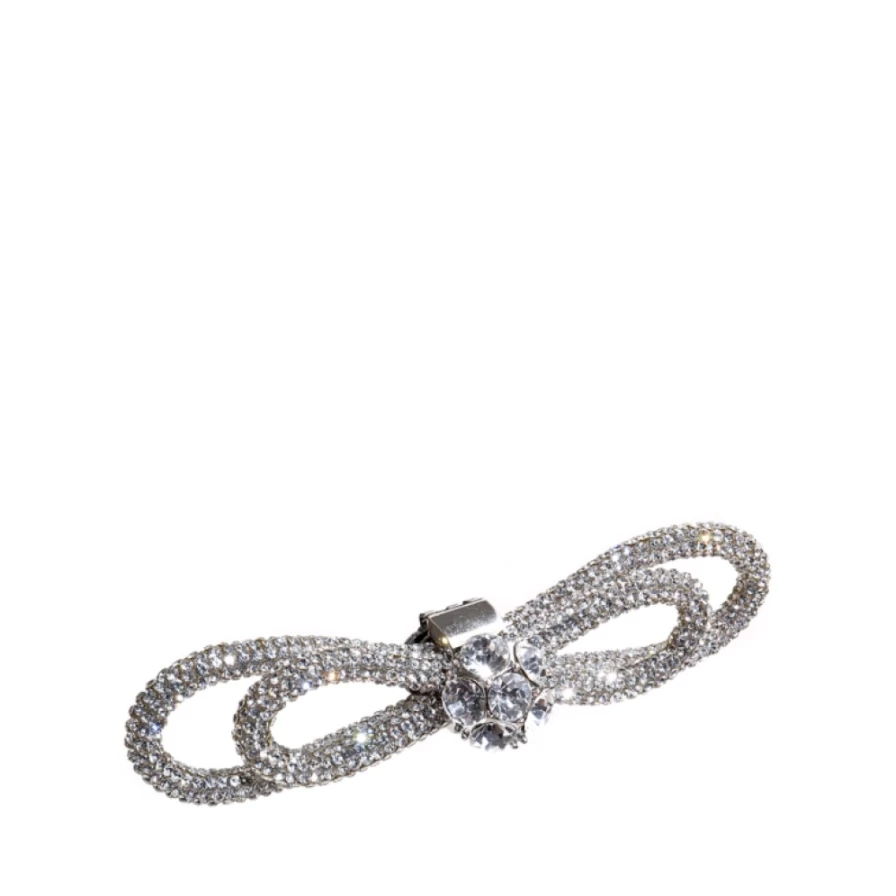 Musette Women's Crystal Bow Hair Accessory - Elegant Rhinestone Hair Clip for Women